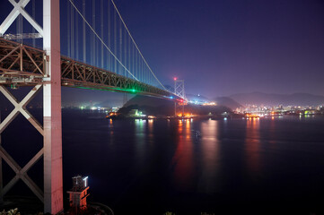 壇ノ浦パーキングエリアより望む関門橋