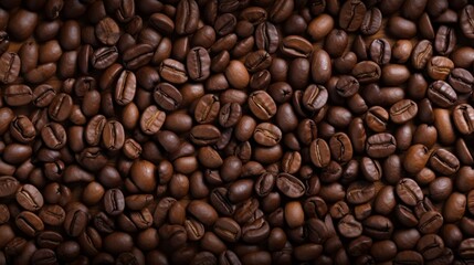 Fototapeta premium Coffee beans as a background or texture