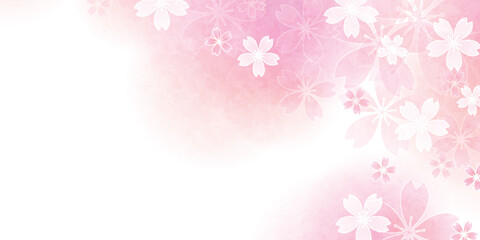 桜　春　花びら　背景  © J BOY