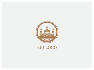 premium eid mubarak logo design vector, vector and illustration,