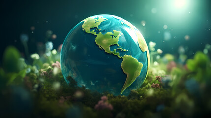 Fototapeta na wymiar Environmental protection background, world environment day background, protect the environment