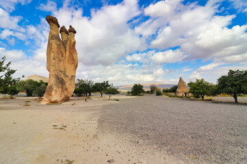 World Famous Fairy Chimneys of the Pasabag valley or Monk's valley with its unique mushroom like...