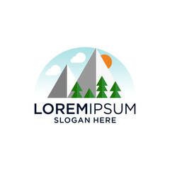 landscape advecture logo design template