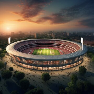 Best ever nice biggest cricket stadium image Generative AI