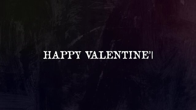Happy Valentine's day animation typewriter effect