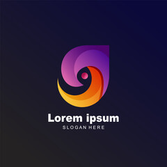 Fototapeta premium company logo business colorful gradient design