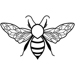 Line art bee