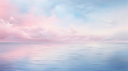 Fototapeta na wymiar a harmonious blend of pastel pink and serene blue shades, creating a visually soothing and calming atmosphere, reminiscent of a serene lake reflecting the soft hues of the sky.