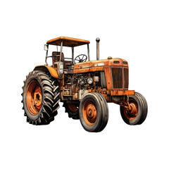 Obraz premium old red tractor