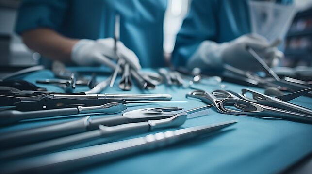 Expansive shot showcasing a surgeon's hands manipulating microsurgical instruments during a detailed procedure.