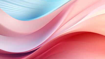 Abstract pastel colors 3d background with smooth lines, futuristic wavy art illustration. Generative AI
