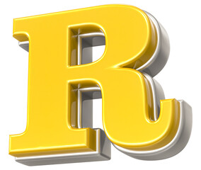 R Font 3D Render