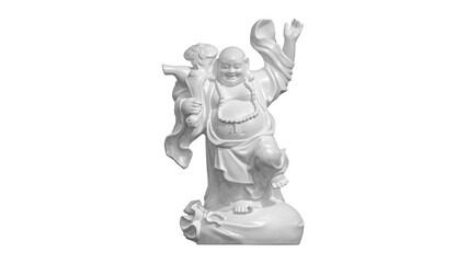 Bodhisatva Maitreya 3d Render, 3d Illustration in white background