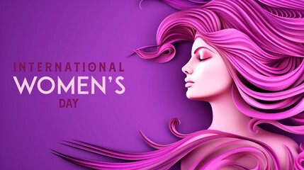 International  women's day background, banner, greeting, social media post, template Generated Ai