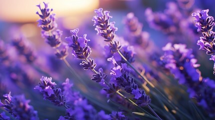 close_up_lavender_4k uhd_real blurred background  ai generative