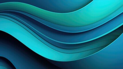 Fototapeta premium Abstract paper cut effect neon blue green colourful background multipurpose design banner