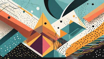 Colorful background with abstract shapes