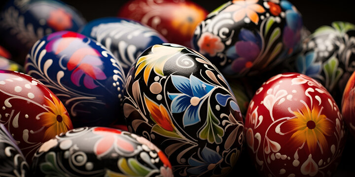 painted eggs with floral patterns Easter eggs for Easter celebration,, Floral Patterns for Easter
