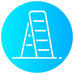 ladder round solid vector icon