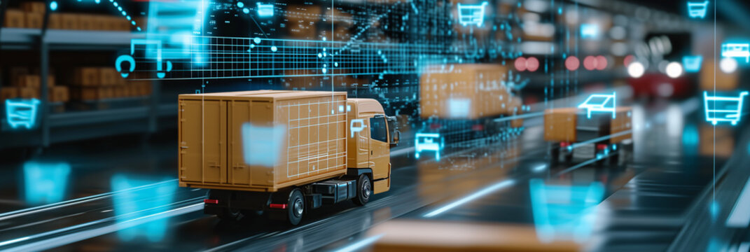 Efficient Logistics: A Delivery Man Brings Parcels with Precision, Complemented by Modern Parcel Machines Ensuring Seamless and Timely Deliveries.