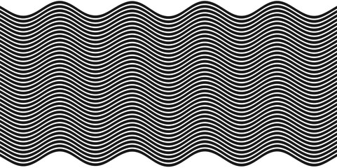 Abstract wavy background. waves line set. waves collection vector. Wavy Lines Halftone Pattern in Diminishing Perspective View. Black and White Textured Background. Black on white abstract line strips