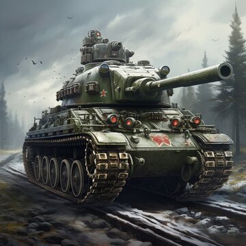 Military tank car some picture Generative AI