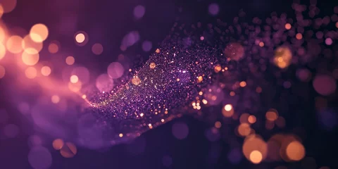 Foto op Canvas Bokeh wallpaper in purple and violet tones and light particles © Jon Le-Bon