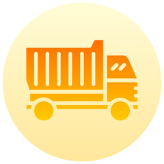 dump truck round gradient vector icon © khaled