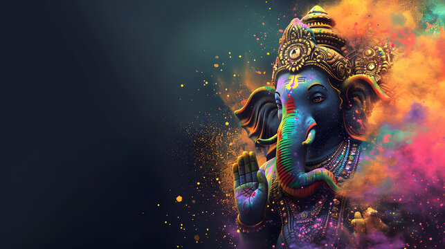 Lord ganesha sculpture. Goddess ganesh festival.