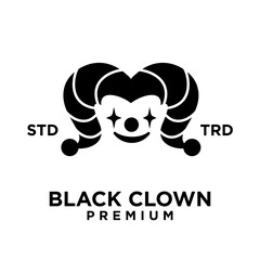 clown head face logo icon design illustration