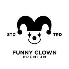 clown head face logo icon design illustration