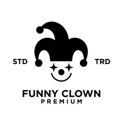 Obraz premium clown head face logo icon design illustration