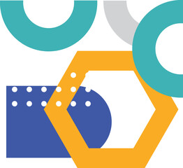 Geometric abstract memphis shape vector element