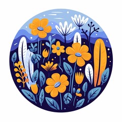 icon set vector flowers great for making presentations. generative AI