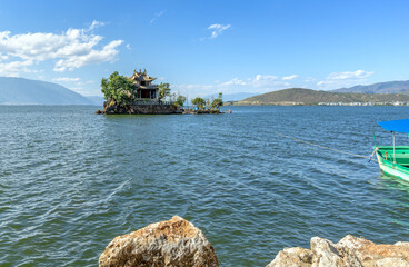 Landscape of Erhai Lake, located in Dali, Yunnan, China. - 713782119
