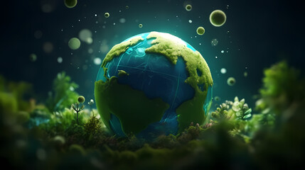 Obraz na płótnie Canvas World environment day concept ecology protection environment, environmental protection background