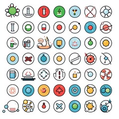 icon set vector image great for making presentations. generative AI