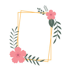 Rectangle Floral Frame