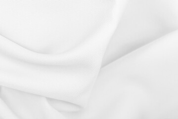 Smooth elegant white fabric silk texture soft background - obrazy, fototapety, plakaty