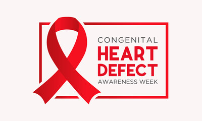 Congenital Heart Defect Awareness Week observed every year in during February 7 to 14. Health and Medical Awareness Vector template for banner, poster and background design. Vector illustration.