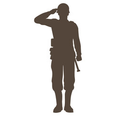 silhouette illustration of soldiers at war
