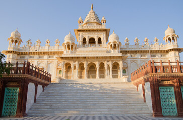 Fototapeta premium Jaswant Thada near Mehrangarh Fort, Jodhpur, Rajasthan, India, Asia. Background. Backdrop. Wallpaper.