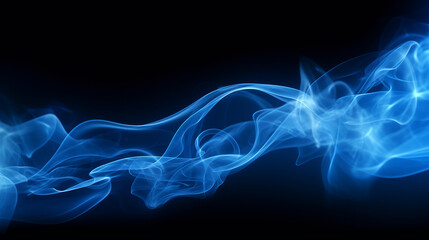 blue light effect with smoke on black background