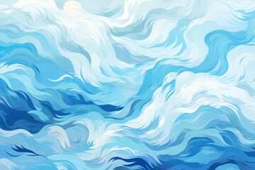 blue oceans background, swirling water, abstract ocean swell or wave. colorful turbulence, environmental awareness, freehand painting. underwater blue abstract wave artwork. - obrazy, fototapety, plakaty