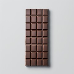 16k, upright bar of chocolate, poised vertically against a pristine white background, - obrazy, fototapety, plakaty