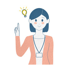 Business woman idea pose