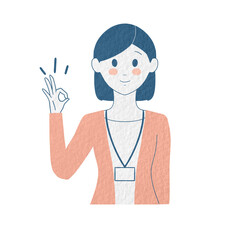 Business Woman OK pose