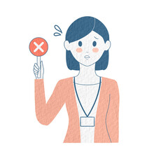 Illustration of Business Woman Presentation