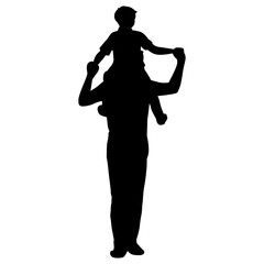 silhouette of a person with a child