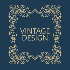 art nouveau frame greeting card